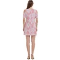Lace White Ornamental Textile Women s Cold Shoulder Round Neck Mini Dress View4