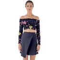 Foliage Pattern Beautiful Aesthetic Secret Garden Long Sleeve Off Shoulder Crop Top View1