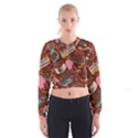 Sweet Food Seamless Pattern Cropped Sweatshirt View1