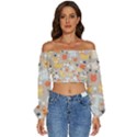 Pet Animal 02 Long Sleeve Crinkled Weave Crop Top View1