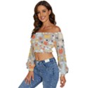 Pet Animal 02 Long Sleeve Crinkled Weave Crop Top View2