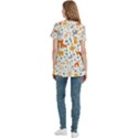 Pet Animal 04 Women s Zip Front V-Neck Short Sleeve Casual Top Pocket Shirt View4