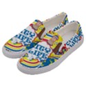 Colorful City Life Horizontal Seamless Pattern Urban City Men s Canvas Slip Ons View2