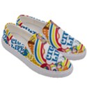 Colorful City Life Horizontal Seamless Pattern Urban City Men s Canvas Slip Ons View3