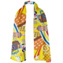 Colorful City Life Horizontal Seamless Pattern Urban City Lightweight Scarf  View1