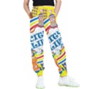 Colorful City Life Horizontal Seamless Pattern Urban City Kids  Joggers View1