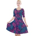 Summer Pineapples Quarter Sleeve A-Line Dress With Pockets View1