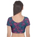 Summer Pineapples Velvet Short Sleeve Crop Top  View2