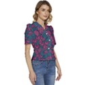 Summer Pineapples Puffed Short Sleeve Button Up Jacket View3