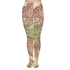 Retro Old Vintage Map Of Europe Tights