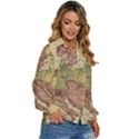 Retro Old Vintage Map Of Europe Women s Long Sleeve Button Up Shirt View3