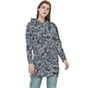 Be true be yourself typographic print pattern Women s Long Oversized Pullover Hoodie View1