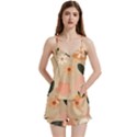 Minimalist Pattern With Simple Lines,flower And Shapes, Creating A Clean And Modern V-Neck Satin Loungewear Set View1