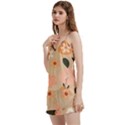 Minimalist Pattern With Simple Lines,flower And Shapes, Creating A Clean And Modern V-Neck Satin Loungewear Set View2