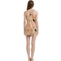 Minimalist Pattern With Simple Lines,flower And Shapes, Creating A Clean And Modern V-Neck Satin Loungewear Set View4