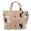 Minimalist Pattern With Simple Lines,flower And Shapes, Creating A Clean And Modern Sports Shoulder Bag with Shoes Compartment View2