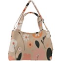 Minimalist Pattern With Simple Lines,flower And Shapes, Creating A Clean And Modern Double Compartment Shoulder Bag View2