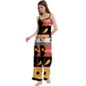  Minimalist Pattern With Simple Lines,flower And Shapes, Creating A Clean And Modern Spaghetti Top Long Pants Satin Pajamas Set View2