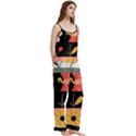  Minimalist Pattern With Simple Lines,flower And Shapes, Creating A Clean And Modern Spaghetti Top Long Pants Satin Pajamas Set View3