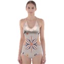  Minimalist Pattern With Simple Lines,flower And Shapes, Creating A Clean And Modern Cut-Out One Piece Swimsuit View1