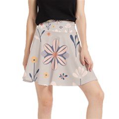  Minimalist Pattern With Simple Lines,flower And Shapes, Creating A Clean And Modern Waistband Skirt