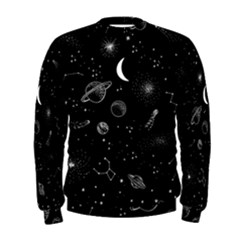 Cosmic Black Space Star Men s Sweatshirt