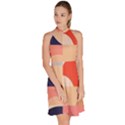 Minimalist Pattern With Simple Lines And Shapes, Creating A Clean And Modern Aesthe Sleeveless Halter Neck A-Line Dress View3