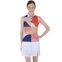 Minimalist Pattern With Simple Lines And Shapes, Creating A Clean And Modern Aesthe Women s Sleeveless Polo T-Shirt View1