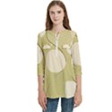 Minimalist Pattern With Simple Lines And Shapes, Creating A Clean And Modern Aesthetic 01 Women s Zip Front V-Neck 3/4 Sleeve Casual Top Pocket Shirt View1