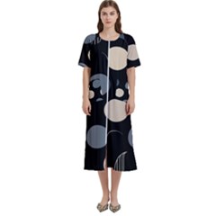 A Minimalist Pattern With Simple Lines And Shapes, Creating A Clean And Modern Aesthetic 03 Women s Cotton Short Sleeve Nightgown