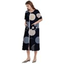 A Minimalist Pattern With Simple Lines And Shapes, Creating A Clean And Modern Aesthetic 03 Women s Cotton Short Sleeve Nightgown View2