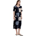 A Minimalist Pattern With Simple Lines And Shapes, Creating A Clean And Modern Aesthetic 03 Women s Cotton Short Sleeve Nightgown View3