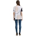 A Minimalist Pattern With Simple Lines And Shapes, Creating A Clean And Modern Aesthetic 05 V-Neck Split Shoulder Casual T-Shirt View4