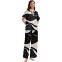 A Minimalist Pattern With Simple Lines And Shapes, Creating A Clean And Modern Aesthetic 06 Short Sleeve Long Pants Satin Pajamas Set View3