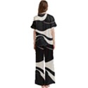 A Minimalist Pattern With Simple Lines And Shapes, Creating A Clean And Modern Aesthetic 06 Short Sleeve Long Pants Satin Pajamas Set View4