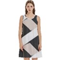 A Minimalist Pattern With Simple Lines And Shapes, Creating A Clean And Modern Aesthetic 07 Round Neck Sleeve Casual Dress With Pockets View1