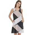 A Minimalist Pattern With Simple Lines And Shapes, Creating A Clean And Modern Aesthetic 07 Round Neck Sleeve Casual Dress With Pockets View2