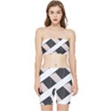 A Minimalist Pattern With Simple Lines And Shapes, Creating A Clean And Modern Aesthetic 07 Stretch Shorts and Tube Top Set View1