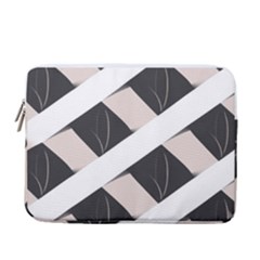 A Minimalist Pattern With Simple Lines And Shapes, Creating A Clean And Modern Aesthetic 07 13  Vertical Laptop Sleeve Case With Pocket