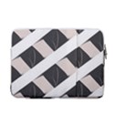 A Minimalist Pattern With Simple Lines And Shapes, Creating A Clean And Modern Aesthetic 07 13  Vertical Laptop Sleeve Case With Pocket View2