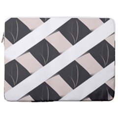 A Minimalist Pattern With Simple Lines And Shapes, Creating A Clean And Modern Aesthetic 07 17  Vertical Laptop Sleeve Case With Pocket