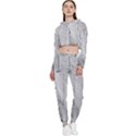 Wall With Cracked White Paint Texture Cropped Zip Up Lounge Set View1