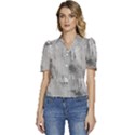 Wall With Cracked White Paint Texture Puffed Short Sleeve Button Up Jacket View1