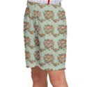 Retro 1880s Flowers Pattern 19 Kids  Basketball Shorts View2