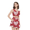 Valentine Women s Crop Top Pleated Skater Rave Skirt View3