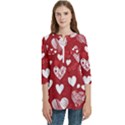 Valentine Women s Zip Front V-Neck 3/4 Sleeve Casual Top Pocket Shirt View1