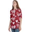 Valentine Women s Zip Front V-Neck 3/4 Sleeve Casual Top Pocket Shirt View2
