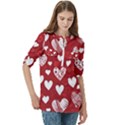 Valentine Women s Zip Front V-Neck 3/4 Sleeve Casual Top Pocket Shirt View3