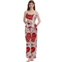 Be My Valentine Spaghetti Top Long Pants Satin Pajamas Set View1