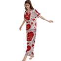 Be My Valentine Short Sleeve Long Pants Satin Pajamas Set View2